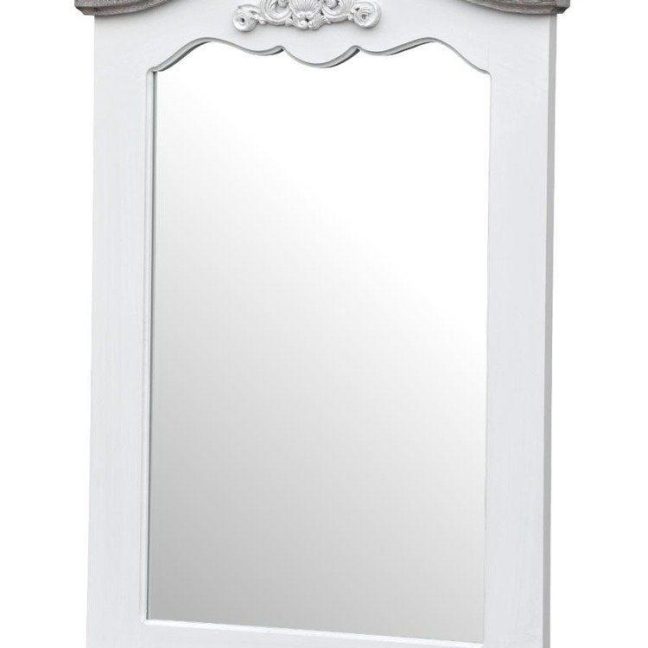 Peegel Rimini White Valge Pruun