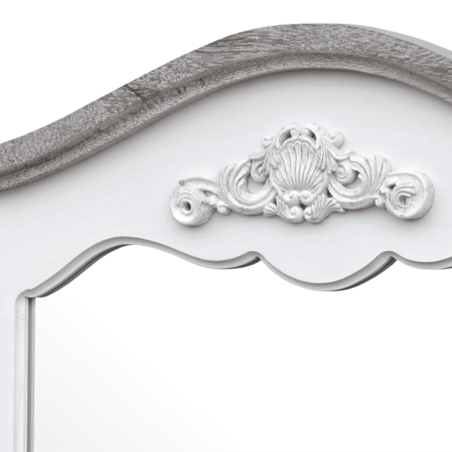 Peegel Rimini White Valge Pruun