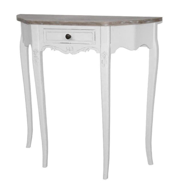 Konsoollaud Rimini Valge Valge Pruun