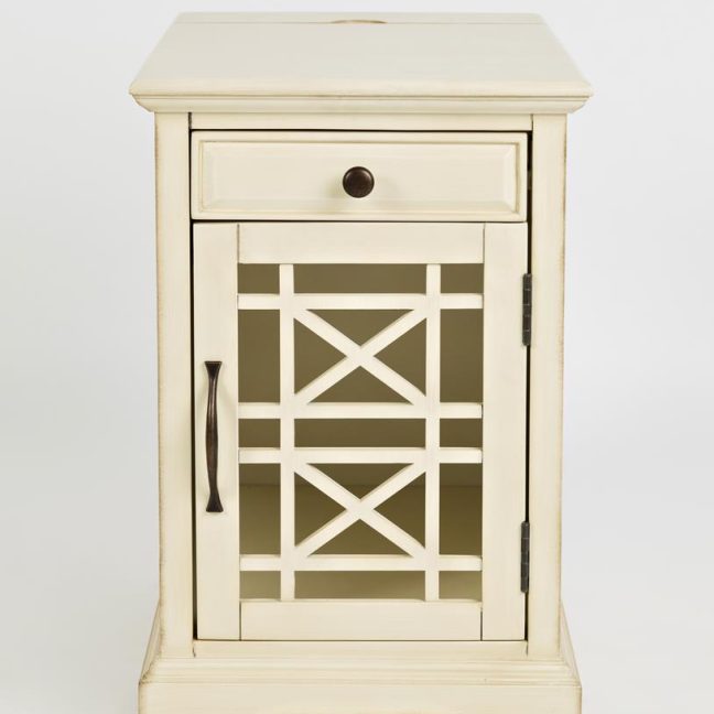 Öökapp Avola 30.5×49.5×39.5 cm Kreemjas