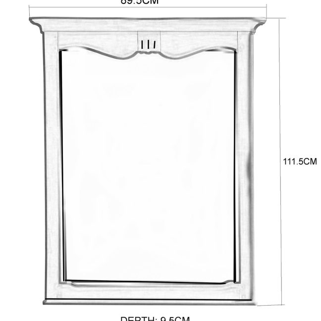 Peegel Venezia Bianco 68×88/92 cm Hele Beež