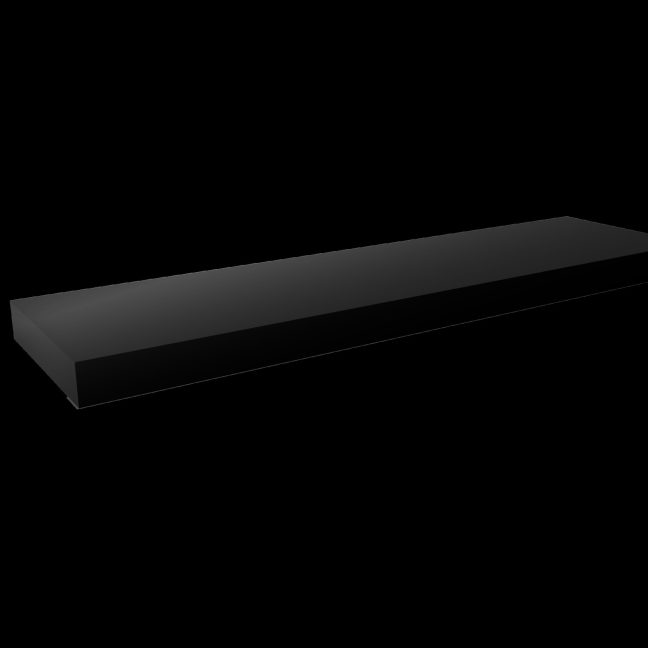 Rippuv raamaturiiul ANDREA 60x5x26 Must