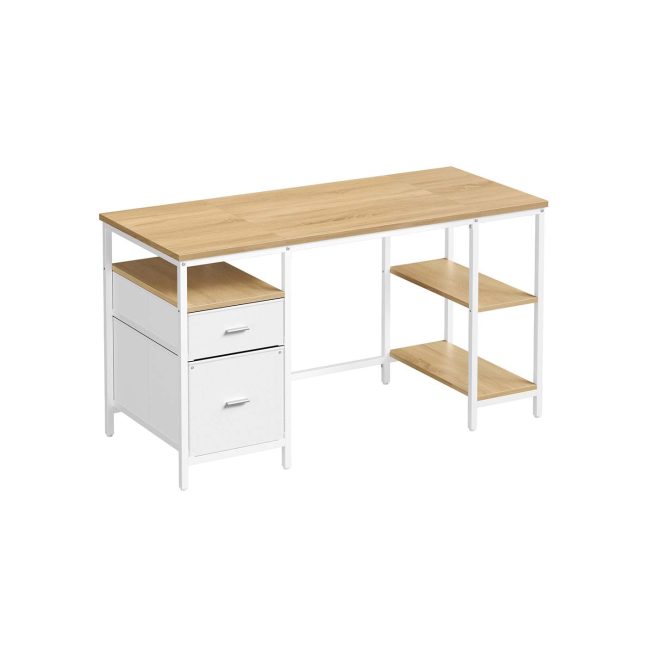 Kirjutuslaud sahtlitega 140x60x76 valge