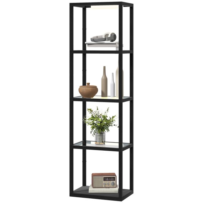LED põrandalamp 45x29x157 cm must