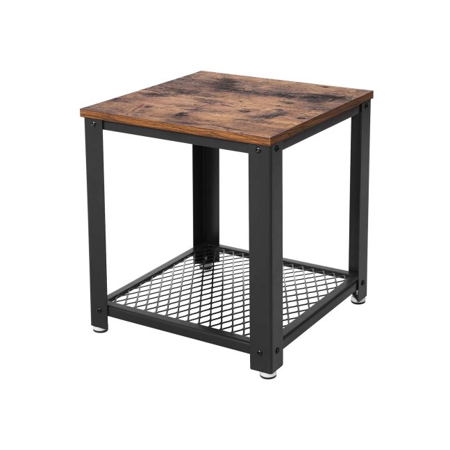 Metallist diivanilaud 45x45x55 cm Pruun