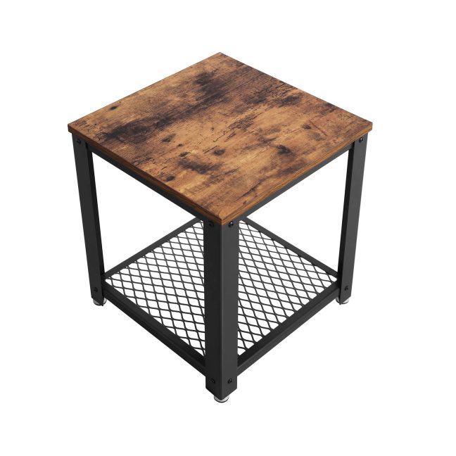 Metallist diivanilaud 45x45x55 cm Pruun