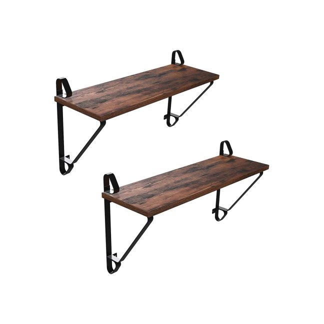Seinariiulid 2tk 60x33x20cm pruun, must