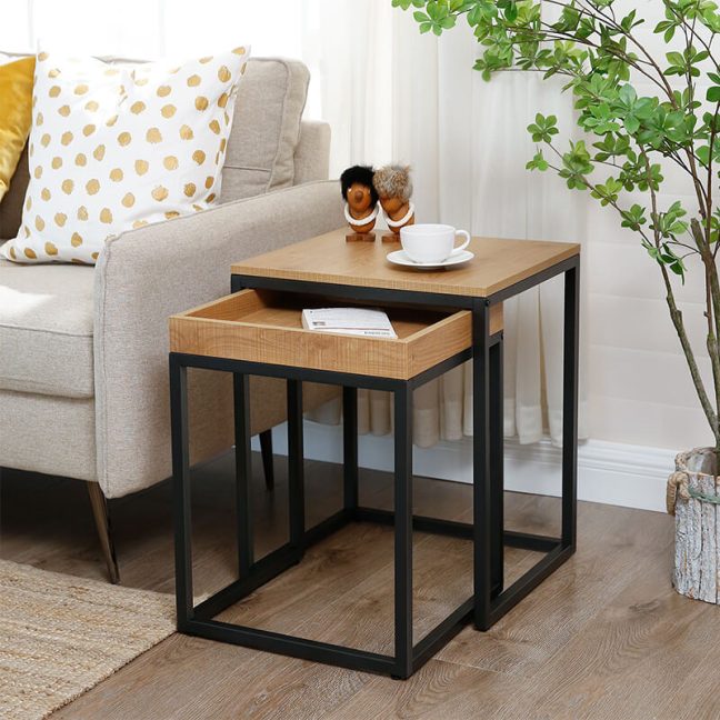 Diivanilauad 2tk 45x40x55cm pruun