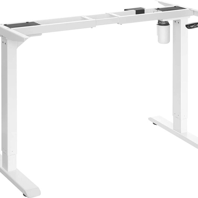 Reguleeritav lauaraam 110-155x58x68-116cm valge