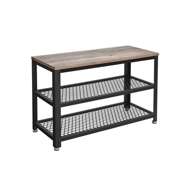 Metallist esikupink 73x30x45.5 cm Must