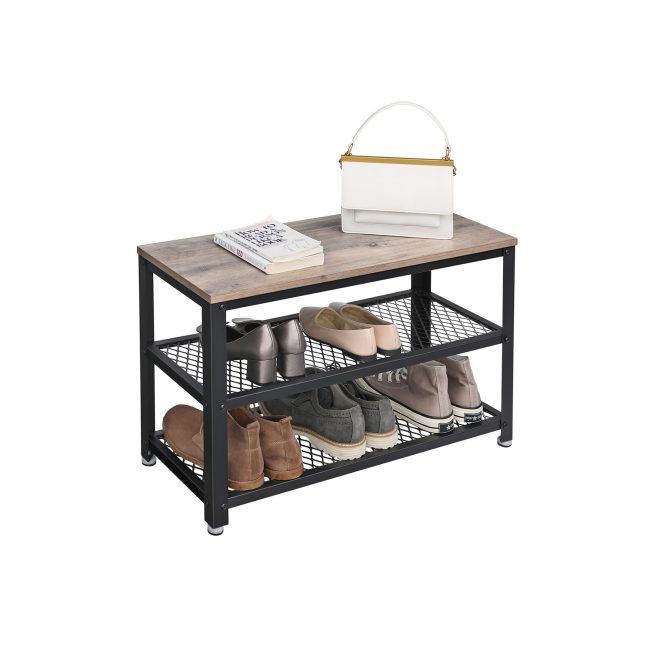 Metallist esikupink 73x30x45.5 cm Must
