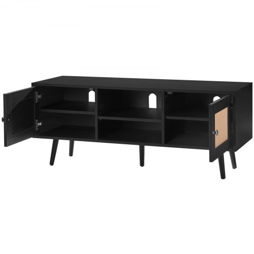 TV alus ustega 120x40x49 cm must rotang