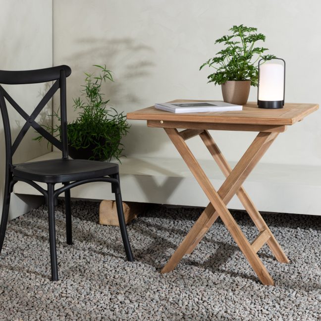 Kokkupandav laud Kenya 70x70 cm tiikpuu