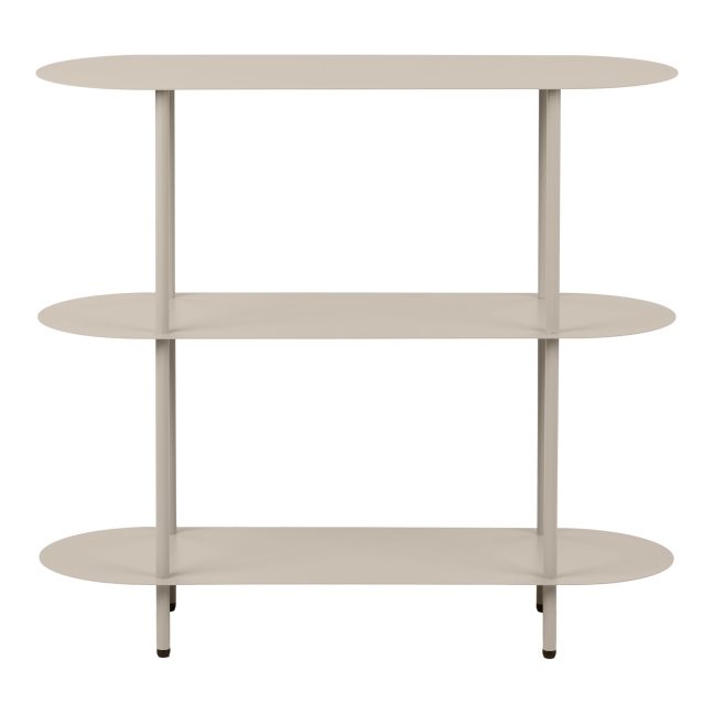 Raamaturiiul Rieti 31x90x81 cm liivakarva metall