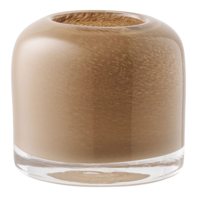 Küünlaalus 8x7.5 cm pruun klaas