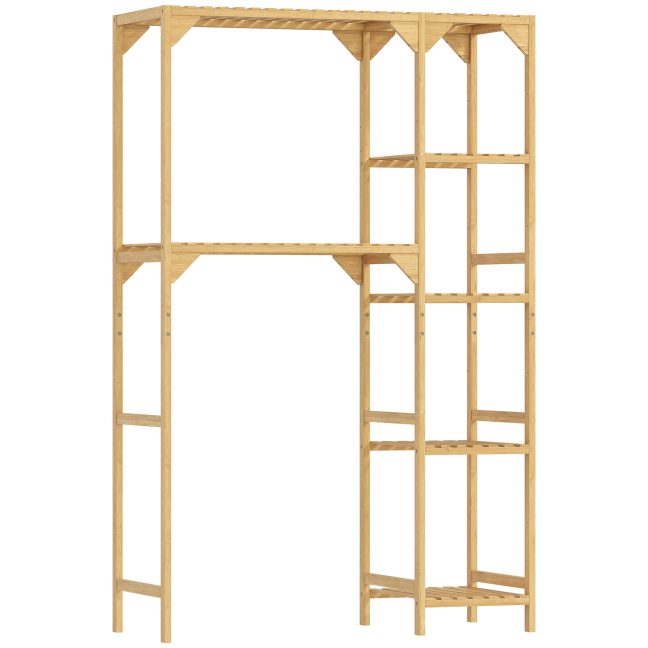 Riiul pesumasina kohale 100x40x157 cm bambus