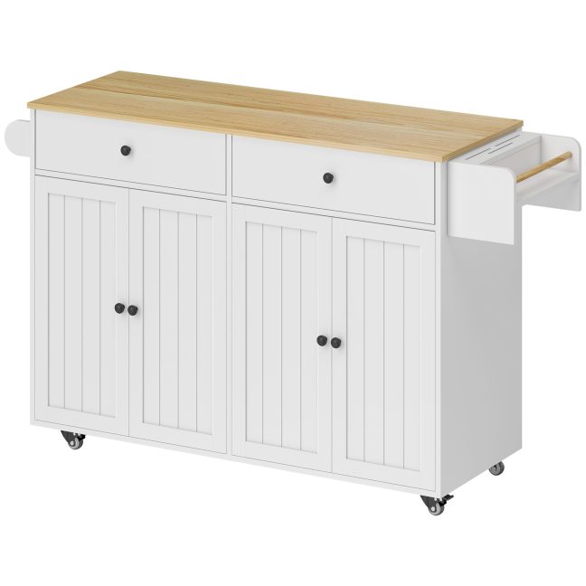 Köögisaar ratastel 147x43x89 cm valge