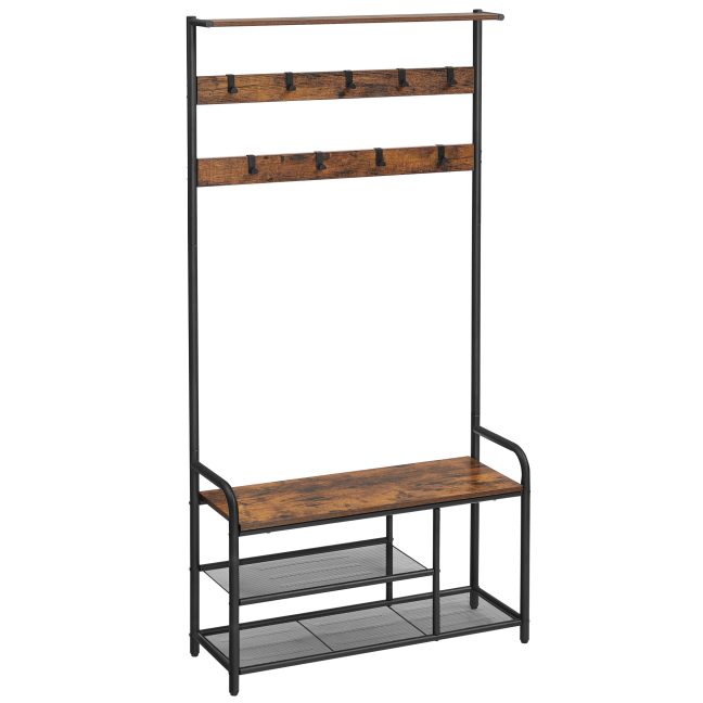 Esikunagi jalanõuriiuliga 85x30x180.5cm pruun