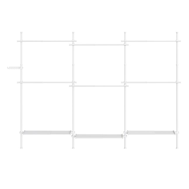 Garderoobi sisu 33.5x240x208 cm Valge Teras