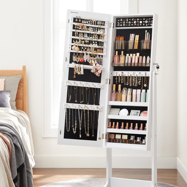 Ehtekapp peegel 152x41.2x36.5 cm valge