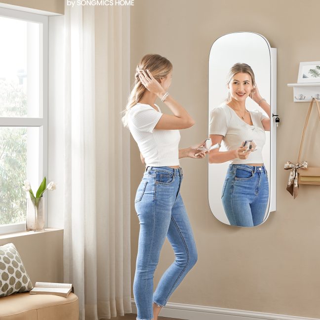 Ehtekapp seinale 10x42x108 cm valge