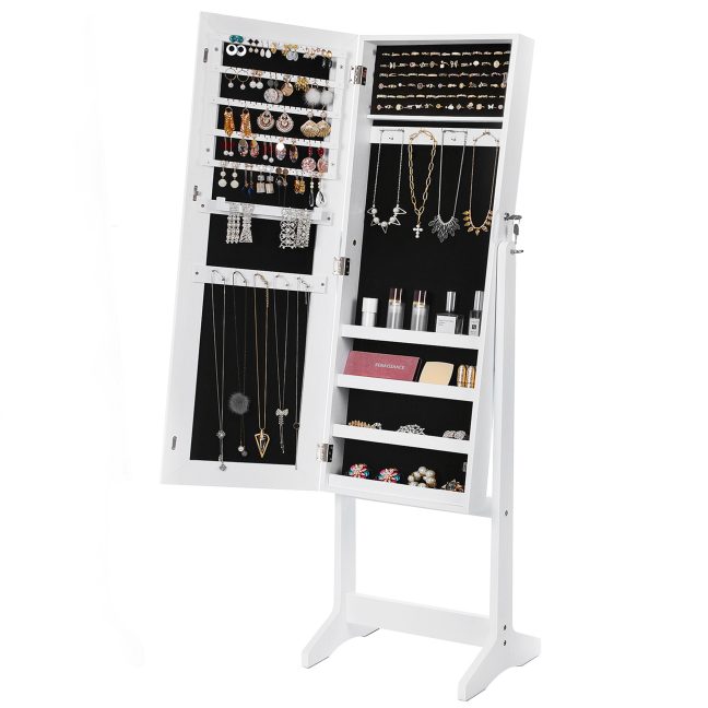 Ehetekapp peegliga 151.5x41x36.5 cm valge