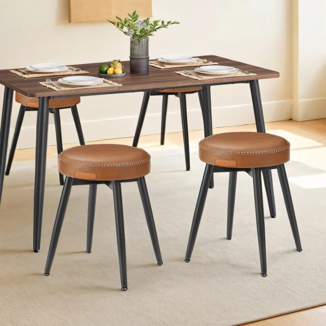 Pehme taburet 48x48x48.2 cm Karamellpruun