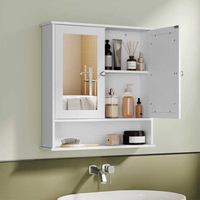 Vannitoakapp seinale peegliga 56.5x13x58.5 cm