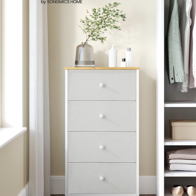 Kummut valge 45x30x91.7 cm