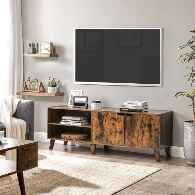 TV alus ustega 140x40x45 cm pruun