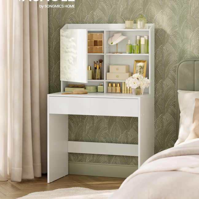 Tualettlaud 70x40x136 cm valge