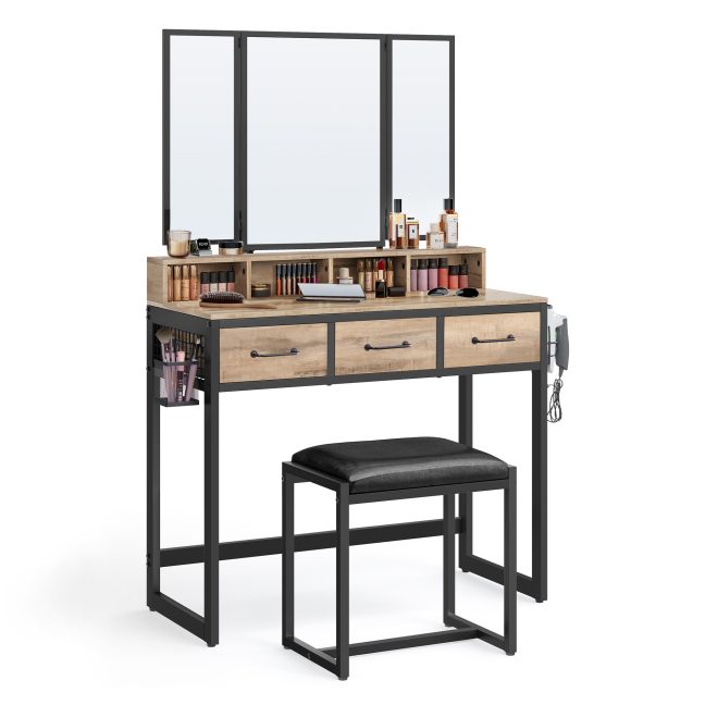 Tualettlaud 90x40x140.8 cm pruun must