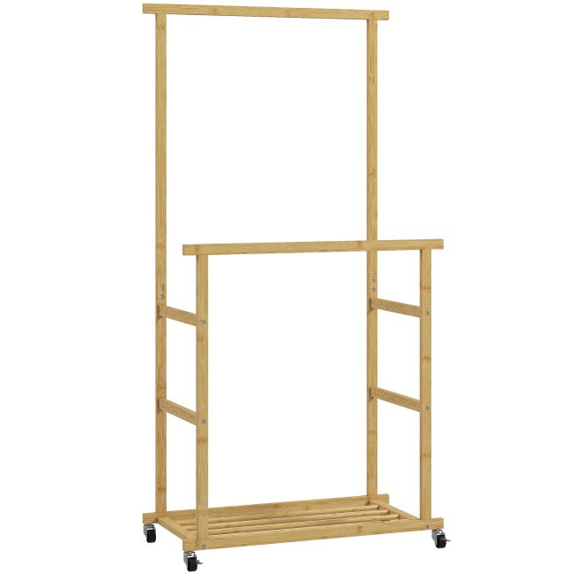 Riidestange ratastel 80x40x160 cm Bambus