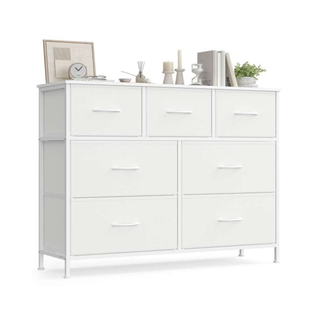 Kummut sahtlitega 30x98.8x73.7 cm Valge