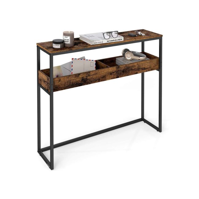 Konsoollaud 24x100x80 cm Pruun