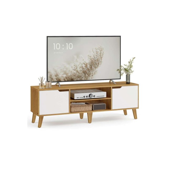 TV alus valge pruun 147x39x50 cm