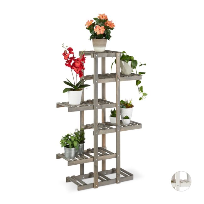 Taimede alus, 5-astmeline puidust lillealus, 125x81x25 cm