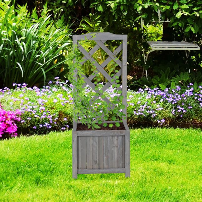 Istutuskast trellisega 150x70x30 cm hall