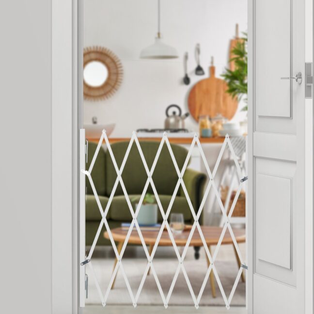 Koerapiire 69-82.5x17-118 cm Valge