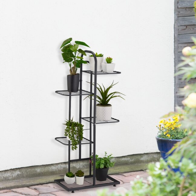 Taimede alus 96x45x22 cm must