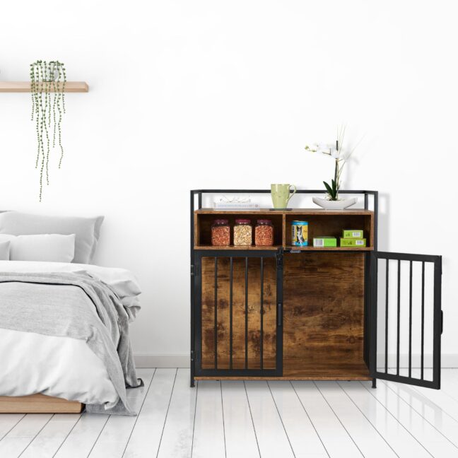 Koerapuur 85x80x54 cm mustpruun