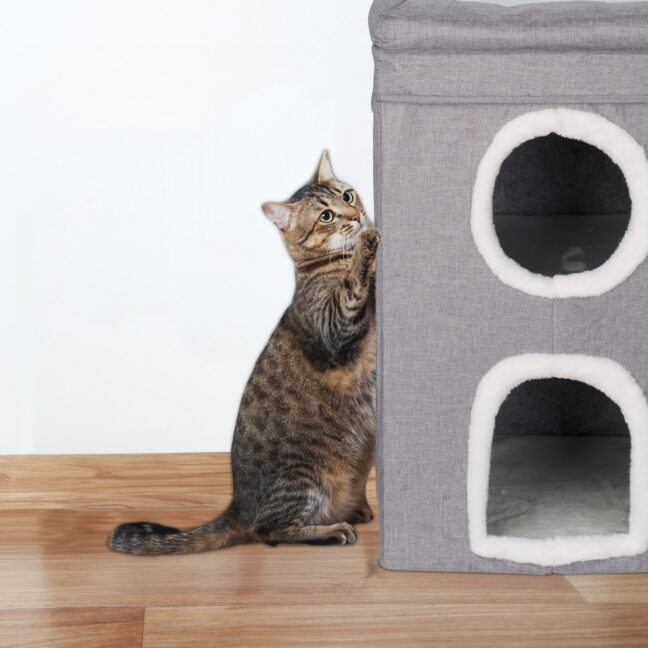 Kassimaja 63x40x40 cm hall valge