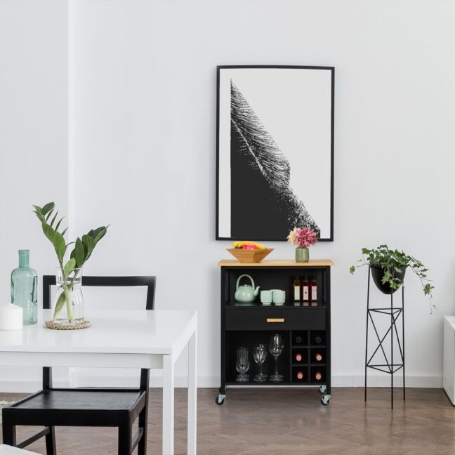 Köögisaare käru 80x65x35 cm puit