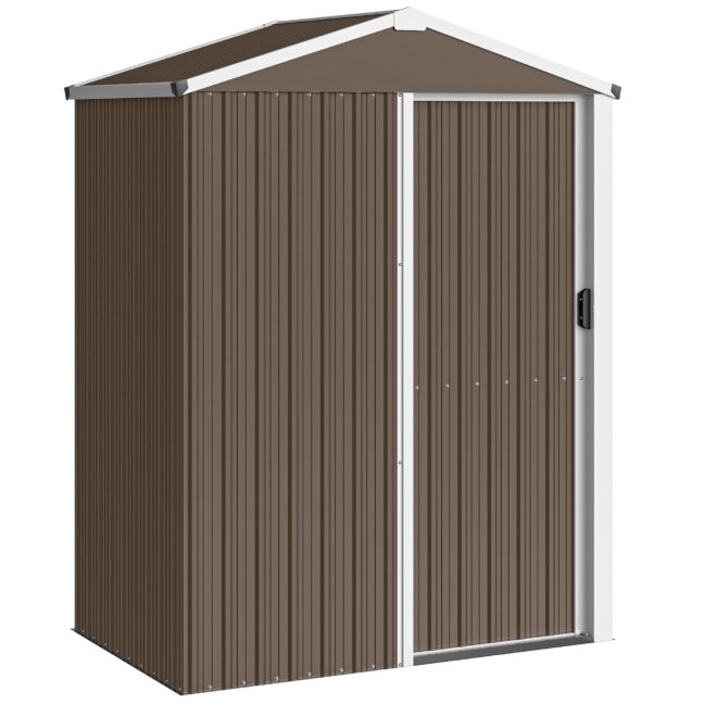 Metallist aiamaja 136x87x179 cm pruun, tsingitud teras