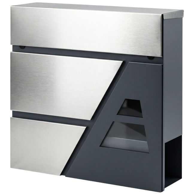 Postkast, 37x10x37 cm, tumehall, metall
