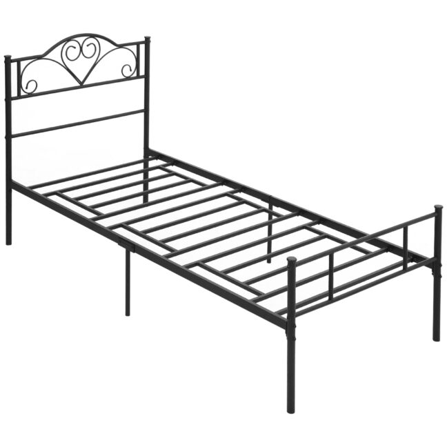 Voodi, 95x211x106 cm, Must, Teras