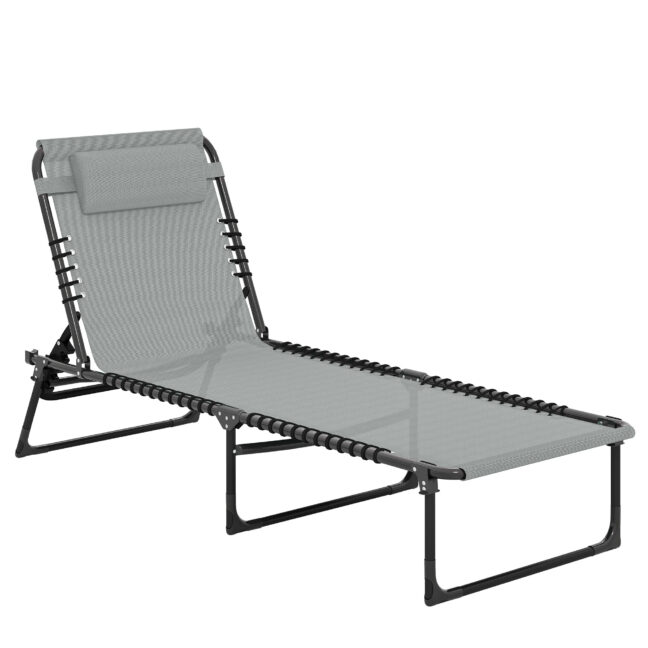 Lamamistool 189x58x30 cm helehall, metall, kokkupandav