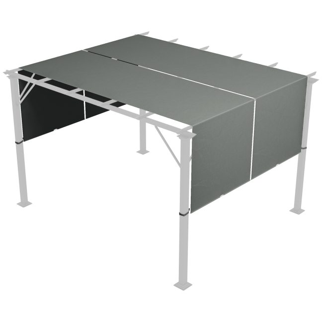 Asendusvari pergolale, 488x122 cm, tumehall, polüester