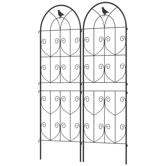 Tugiraam ronitaimedele, 50x150 cm, must, metall