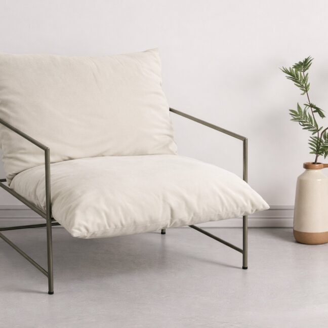 Tugitool Sedalia 67x73 cm Beež metallraam